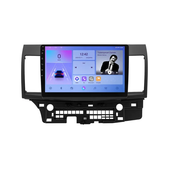 Mitsubishi Lancer 2008-2017 Android Multimedya 10 inç 4-32 GB CarPlay Navigasyon Ekran ürün görseli 1