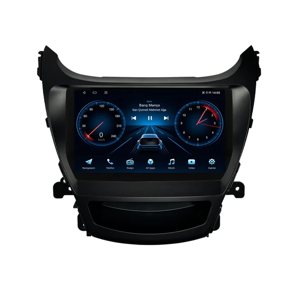 Hyundai Elantra 2014-2015 Android Multimedya 9 inç 8-64 GB CarPlay Navigasyon Ekran ürün görseli 1