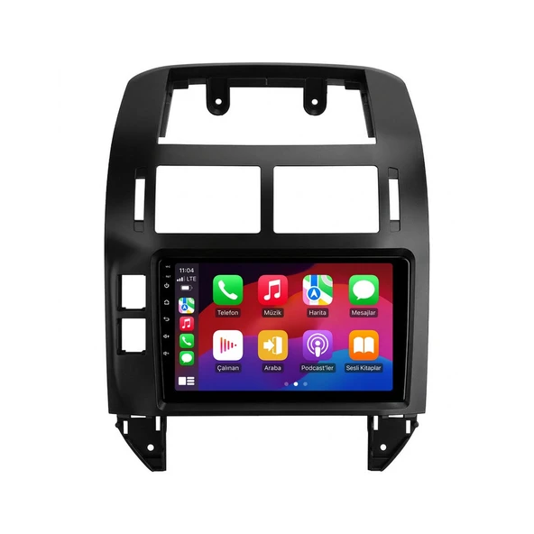 Volkswagen Polo 2003-2009 Android Multimedya 9 inç 8-128 GB Pro CarPlay Navigasyon Ekran ürün görseli 1