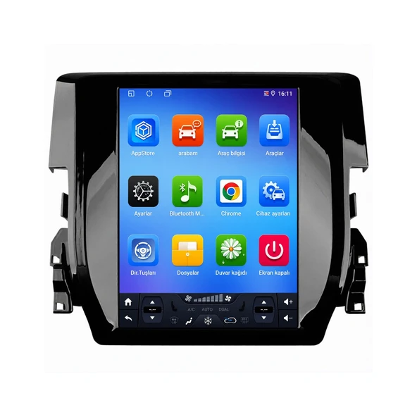 Honda Civic 2016-2021 Android Multimedya 9,7 inç 8-128 GB CarPlay Navigasyon Ekran ürün görseli 1