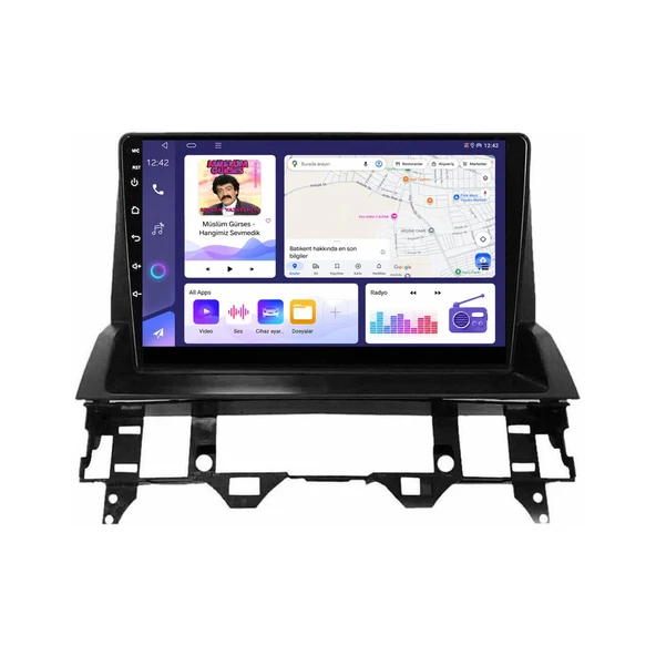 Mazda 6 2002-2007 Android Multimedya 9 inç 4-32 GB CarPlay Navigasyon Ekran ürün görseli 1