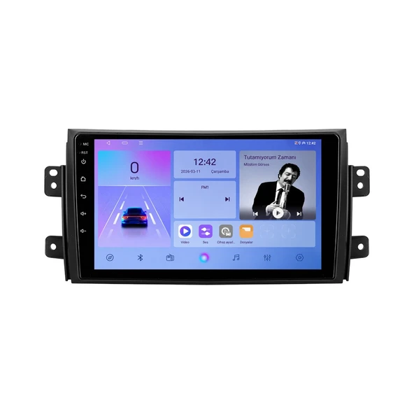 Fiat Sedici 2007-2008 Android Multimedya 9 inç 10-256 GB Pro CarPlay Navigasyon Ekran ürün görseli 1