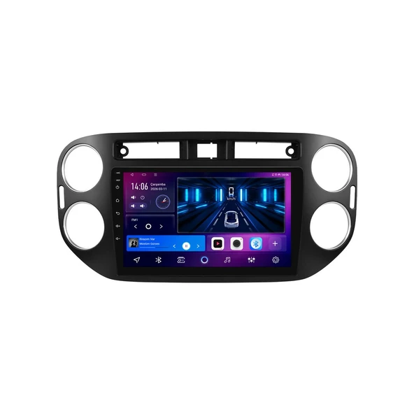 Volkswagen Tiguan 2008-2015 Android Multimedya 9 inç 8-64 GB CarPlay Navigasyon Ekran ürün görseli 1