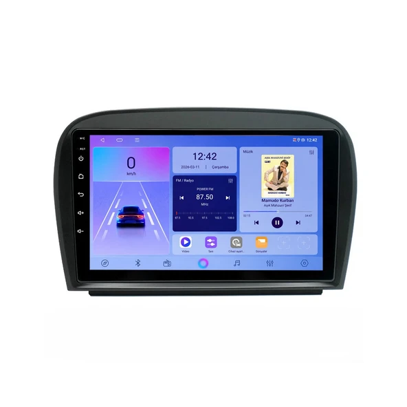 Mercedes SL 2002-2011 Android Multimedya 9 inç 4-64 GB CarPlay Navigasyon Ekran ürün görseli 1