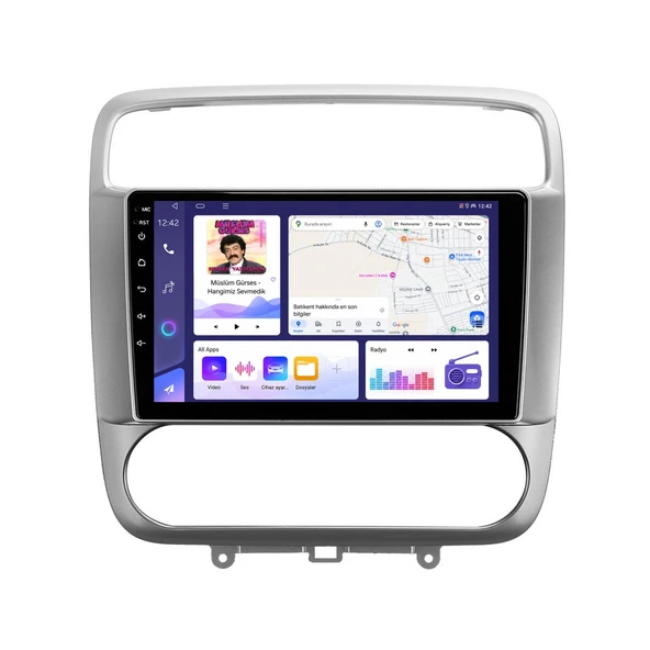 Honda Stream 2001-2004 Android Multimedya 9 inç 8-128 GB Pro CarPlay Navigasyon Ekran ürün görseli 1