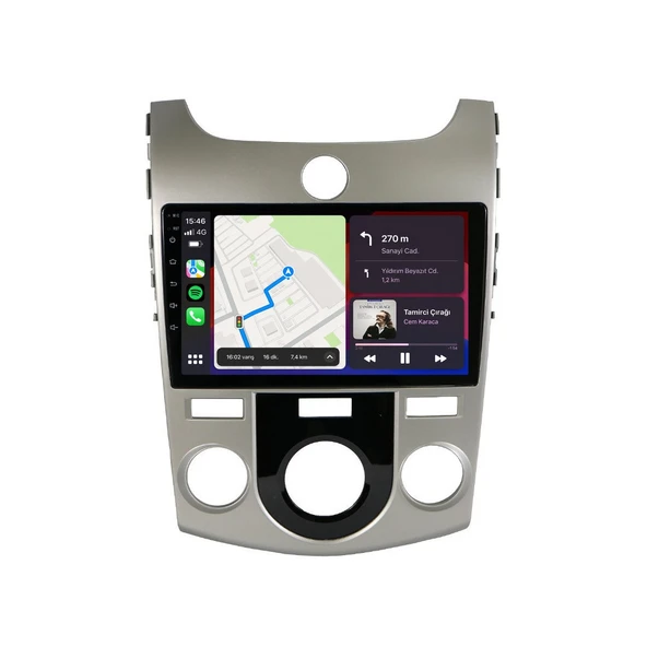 Kia Cerato 2010-2011 Android Multimedya 9 inç 8-128 GB Pro CarPlay Navigasyon Ekran ürün görseli 1