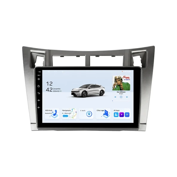 Toyota Yaris 2007-2011 Android Multimedya 9 inç 4-32 GB CarPlay Navigasyon Ekran ürün görseli 1