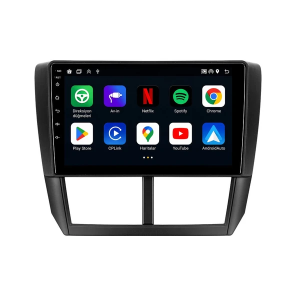 Subaru Impreza 2008-2012 Android Multimedya 9 inç 4-32 GB CarPlay Navigasyon Ekran ürün görseli 1
