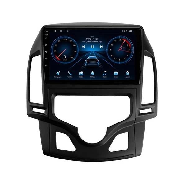 Hyundai i30 2008-2011 Android Multimedya 9 inç 8-64 GB CarPlay Navigasyon Ekran ürün görseli 1