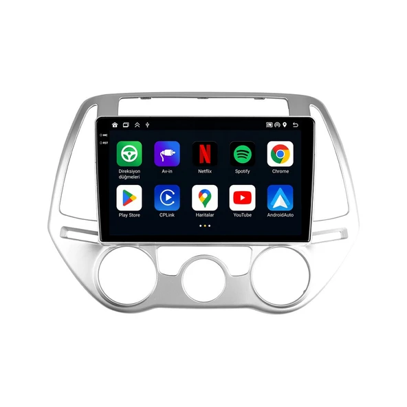 Hyundai i20 2012-2014 Android Multimedya 9 inç 6-64 GB CarPlay Navigasyon Ekran ürün görseli 1