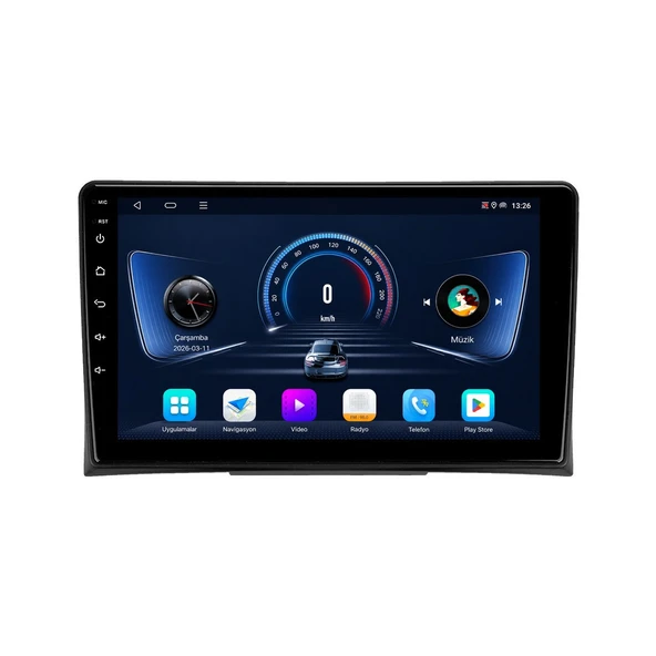 Volkswagen Multivan 2004-2005 Android Multimedya 9 inç 4-32 GB CarPlay Navigasyon Ekran ürün görseli 1