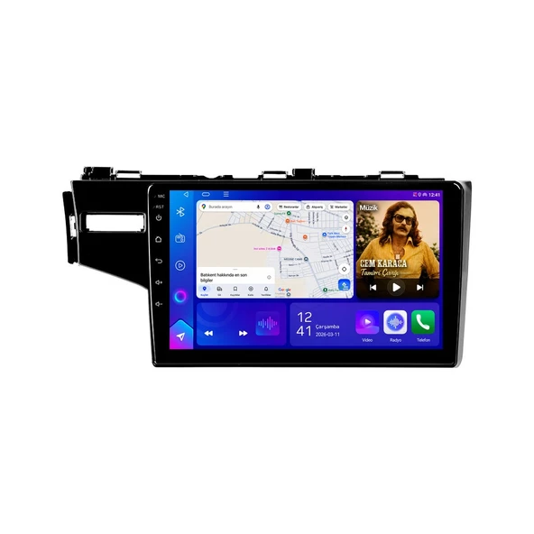 Honda Jazz 2015-2019 Android Multimedya 10 inç 4-64 GB CarPlay Navigasyon Ekran ürün görseli 1