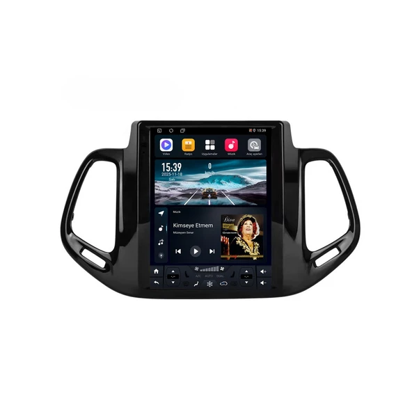 Jeep Compass 2017-2020 Android Multimedya 9,7 inç 10-256 GB Pro CarPlay Navigasyon Ekran ürün görseli 1