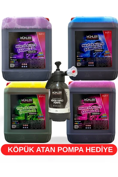 Wühler %95 CİLALI OTO ŞAMPUAN 20 LT. +  HEDİYE KÖPÜK ATAN BASINÇLI POMPA 2 LT ürün görseli 1