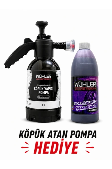 Wühler %95 Cilalı Mor Oto Şampuanı 750 ML+  HEDİYE KÖPÜK ATAN Basınçlı Pompa 2 LT ürün görseli 1