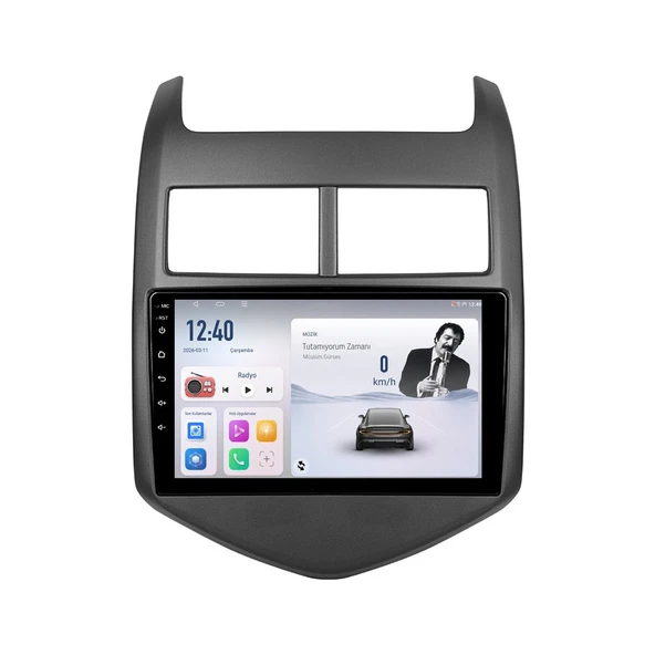Chevrolet Aveo 2011-2013 Android Multimedya 9 inç 4-32 GB CarPlay Navigasyon Ekran ürün görseli 1