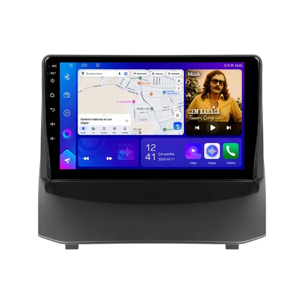 Ford Fiesta 2009-2017 Android Multimedya 9 inç 4-32 GB CarPlay Navigasyon Ekran ürün görseli 1