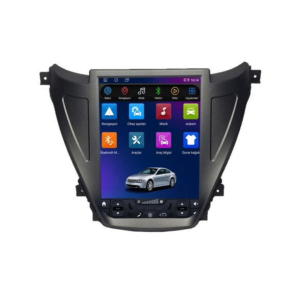 Hyundai Elantra 2014-2015 Android Multimedya 9 inç 4-32 GB CarPlay Navigasyon Ekran ürün görseli 1