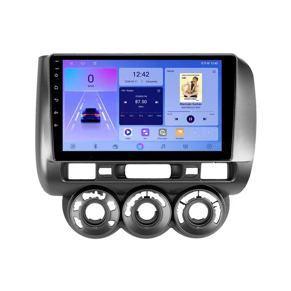 Honda City 2002-2009 Android Multimedya 9 inç 4-64 GB CarPlay Navigasyon Ekran ürün görseli 1