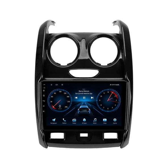 Dacia Duster 2013-2017 Android Multimedya 9 inç 4-32 GB CarPlay Navigasyon Ekran ürün görseli 1