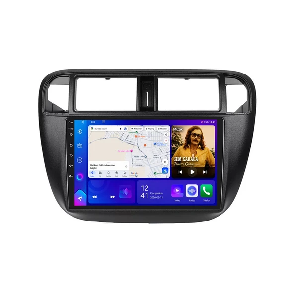 Honda Civic 1996-2001 Android Multimedya 9 inç 8-64 GB CarPlay Navigasyon Ekran ürün görseli 1