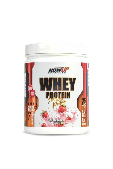 NOWUP NUTRITION %100 Whey Protein Çilek Aromalı 252 Gr | 25g Protein ürün görseli 1