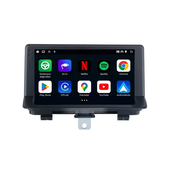 Audi Q3 2011-2018 Android Multimedya 9 inç 8-128 GB Pro CarPlay Navigasyon Ekran ürün görseli 1