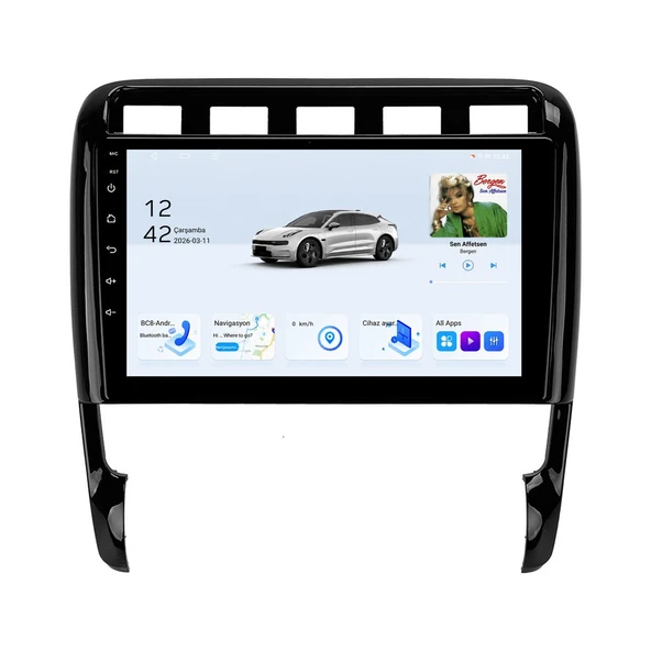 Porsche Cayenne 2003-2010 Android Multimedya 9 inç 8-128 GB Pro CarPlay Navigasyon Ekran ürün görseli 1