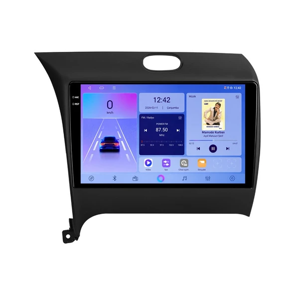Kia Cerato 2013-2018 Android Multimedya 9 inç 8-128 GB CarPlay Navigasyon Ekran ürün görseli 1