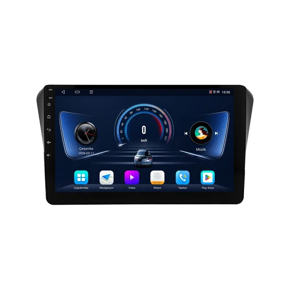 Nissan Micra 2019-2022 Android Multimedya 9 inç 4-32 GB CarPlay Navigasyon Ekran ürün görseli 1