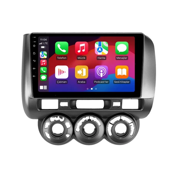 Honda City 2002-2009 Android Multimedya 9 inç 8-128 GB Pro CarPlay Navigasyon Ekran ürün görseli 1