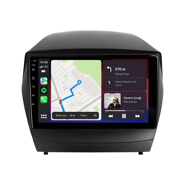 Hyundai ix35 2010-2015 Android Multimedya 9 inç 8-128 GB CarPlay Navigasyon Ekran ürün görseli 1