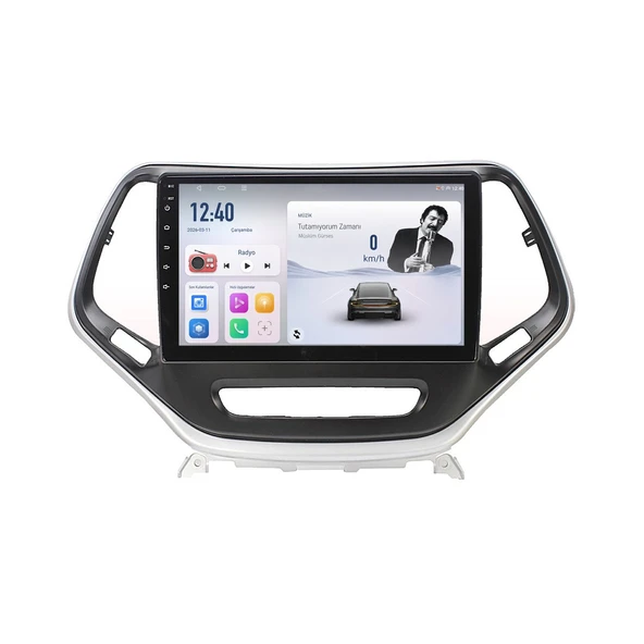 Jeep Cherokee 2014-2015 Android Multimedya 10 inç 8-128 GB CarPlay Navigasyon Ekran ürün görseli 1