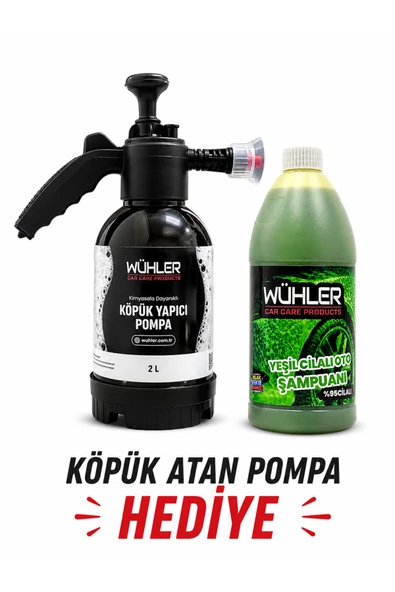 Wühler %95 Cilalı Neon Yeşil Oto Şampuanı 750 ML+  HEDİYE KÖPÜK ATAN Basınçlı Pompa 2 LT ürün görseli 1