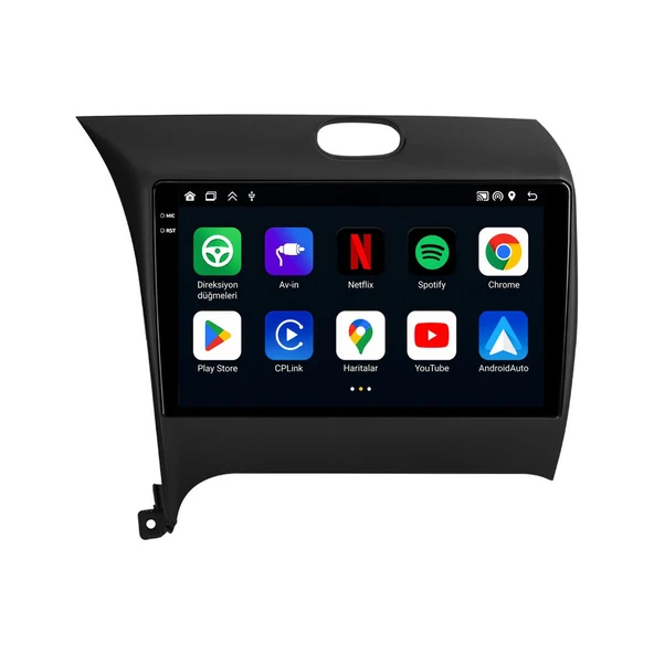 Kia Cerato 2013-2018 Android Multimedya 9 inç 8-128 GB Pro CarPlay Navigasyon Ekran ürün görseli 1