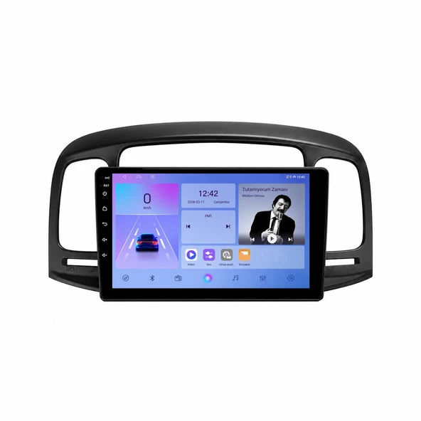 Hyundai Accent Era 2006-2012 Android Multimedya 9 inç 4-32 GB CarPlay Navigasyon Ekran ürün görseli 1