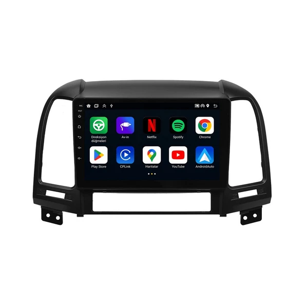 Hyundai Santa Fe 2006-2011 Android Multimedya 9 inç 4-32 GB CarPlay Navigasyon Ekran ürün görseli 1