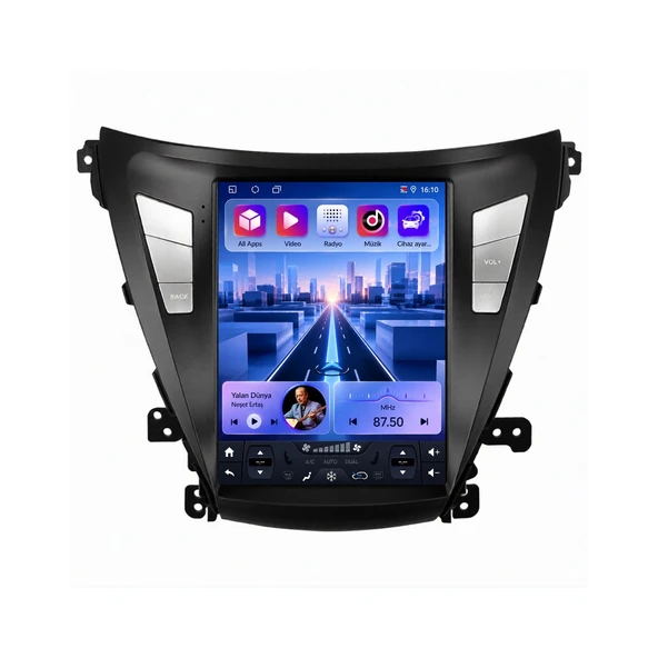 Hyundai Elantra 2014-2015 Android Multimedya 9,7 inç 10-256 GB Pro CarPlay Navigasyon Ekran ürün görseli 1