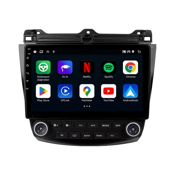 Honda Accord 2003-2008 Android Multimedya 9 inç 6-64 GB CarPlay Navigasyon Ekran ürün görseli 1