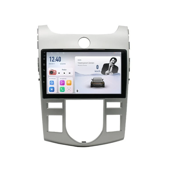 Kia Cerato 2010-2012 Android Multimedya 9 inç 10-256 GB Pro CarPlay Navigasyon Ekran ürün görseli 1
