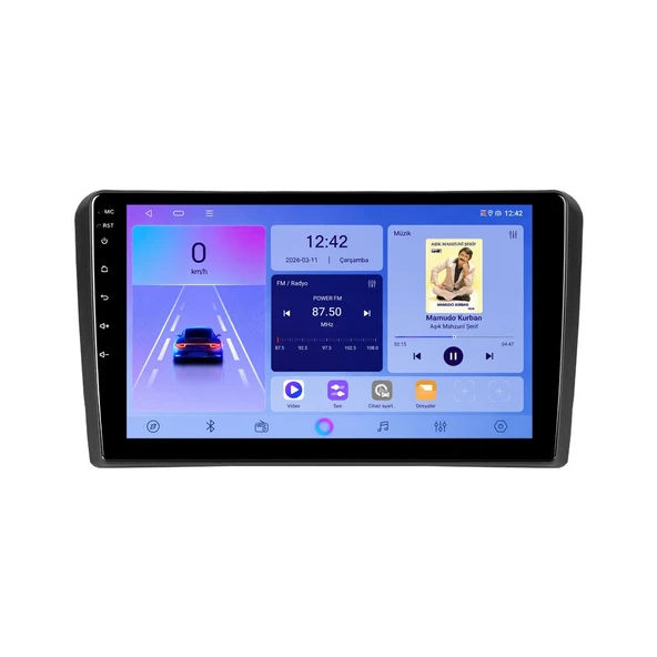 Audi A3 2004-2012 Android Multimedya 9 inç 6-64 GB CarPlay Navigasyon Ekran ürün görseli 1