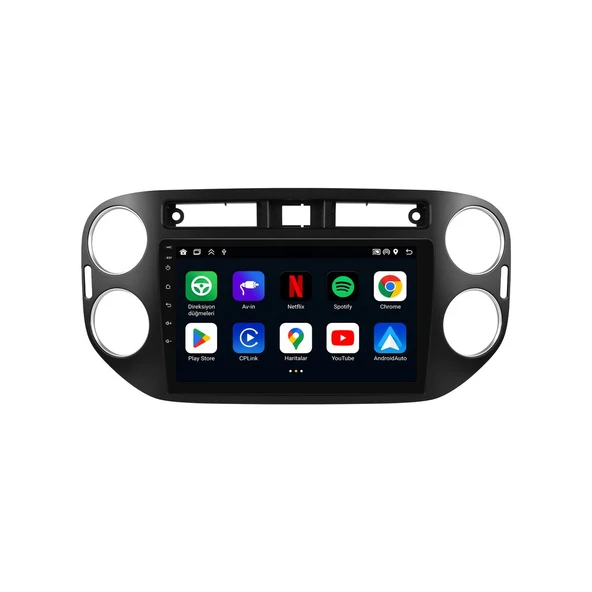 Volkswagen Tiguan 2008-2015 Android Multimedya 9 inç 8-128 GB Pro CarPlay Navigasyon Ekran ürün görseli 1