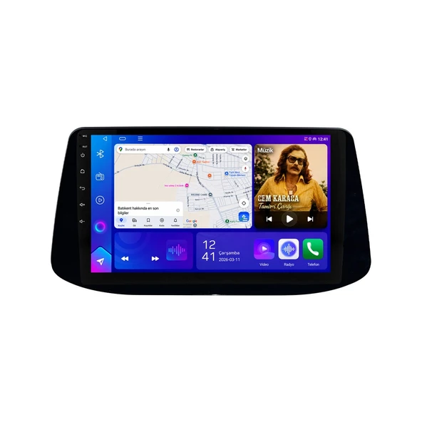 Hyundai i30 2017-2025 Android Multimedya 9 inç 8-128 GB Pro CarPlay Navigasyon Ekran ürün görseli 1