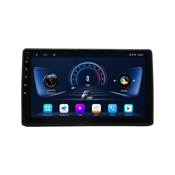 Renault Trafic Passenger 2022-2024 Android Multimedya 10 inç 4-32 GB CarPlay Navigasyon Ekran ürün görseli 1
