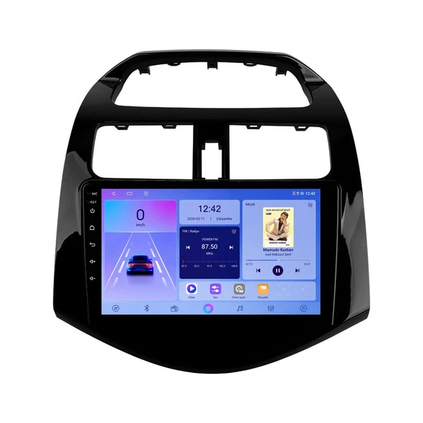 Chevrolet Spark 2010-2013 Android Multimedya 9 inç 8-64 GB CarPlay Navigasyon Ekran ürün görseli 1