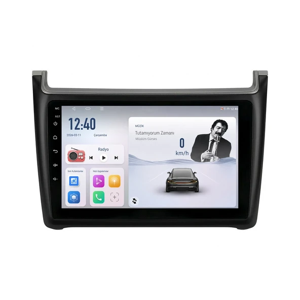 Volkswagen Polo 2010-2017 Android Multimedya 9 inç 6-64 GB CarPlay Navigasyon Ekran ürün görseli 1