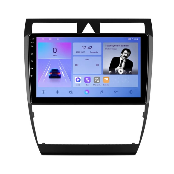 Audi A6 1997-2004 Android Multimedya 9 inç 8-128 GB Pro CarPlay Navigasyon Ekran ürün görseli 1