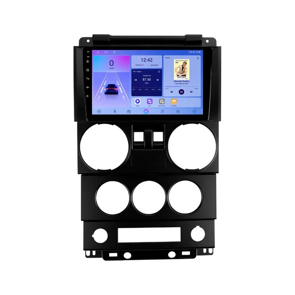 Jeep Wrangler 2007-2010 Android Multimedya 9 inç 8-128 GB Pro CarPlay Navigasyon Ekran ürün görseli 1