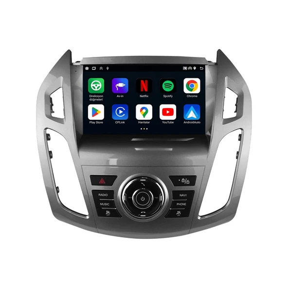 Ford Transit Connect 2014-2018 Android Multimedya 9 inç 4-32 GB CarPlay Navigasyon Ekran ürün görseli 1
