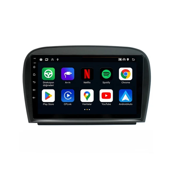 Mercedes SL 2002-2011 Android Multimedya 9 inç 10-256 GB Pro CarPlay Navigasyon Ekran ürün görseli 1